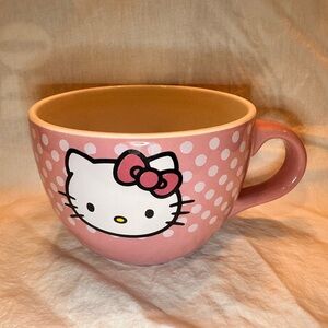 Hello Kitty Sanrio Pink Ceramic Soup Mug